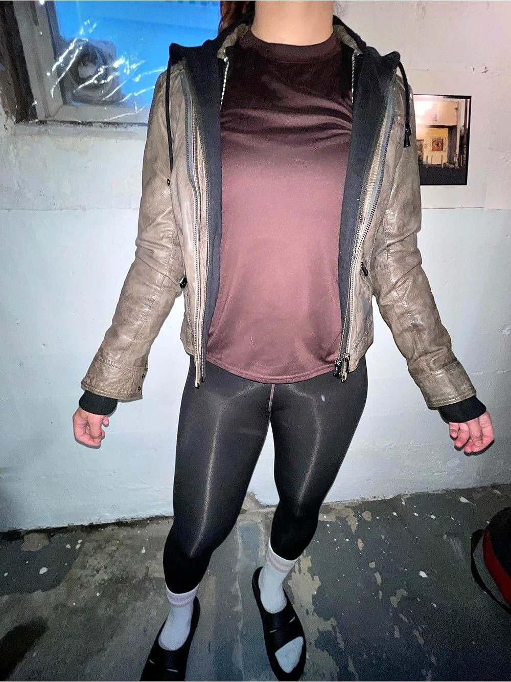 Bod & Christensen Gray Leather-Style Moto Jacket